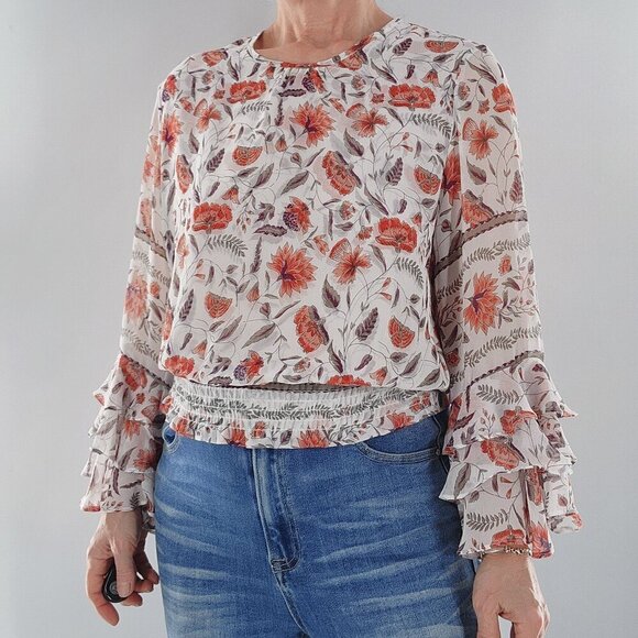 MISA Los Angeles Floral Bell Sleeve Top - Picture 4 of 7